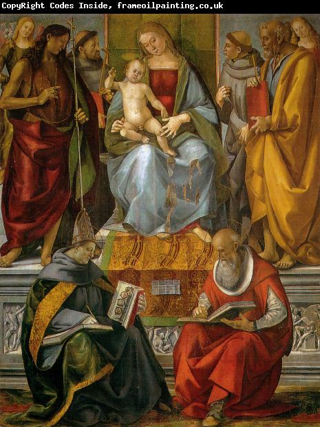 Luca Signorelli Virgin Enthroned with Saints